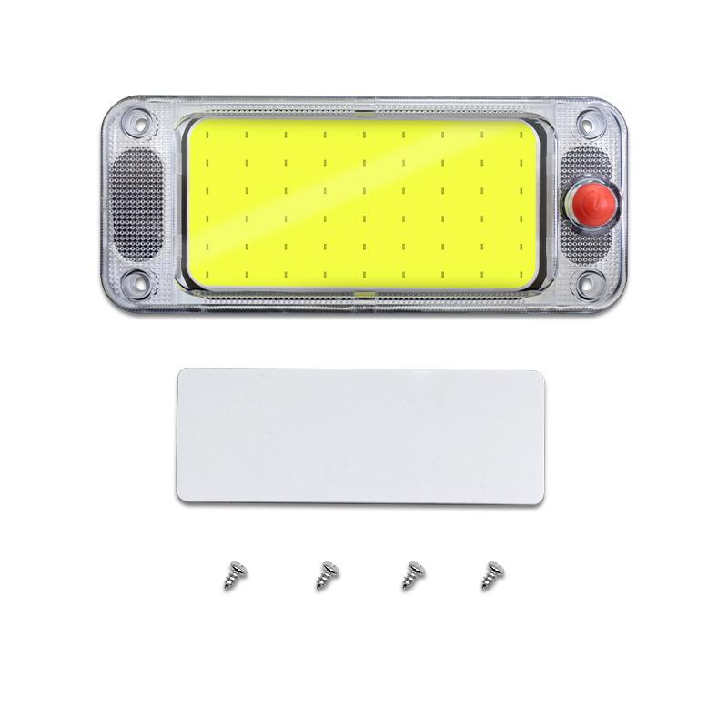 LED Reading Light 12-24V COB Interior Ceiling Lamp With On/Off Switch Universal Car Truck High Brightness Cab Roof Panel Lamp
