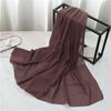 Summer Long Silk Scarf For Women Large Shawl Wrap Headband Solid Design Hijab Beach Stoles Female Foulard Echarpe Bandana