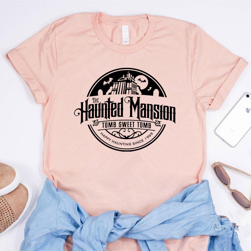 Футболка Haunted Mansion Retro, винтажная рубашка для езды, рубашка Haunted Mansion WDW, винтажная потертая футболка унисекс, женская летняя рубашка