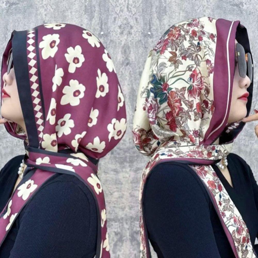 Sun-Resistant Baotou Hat Simulation Silk Headscarf Fashion Hijab Cap Women