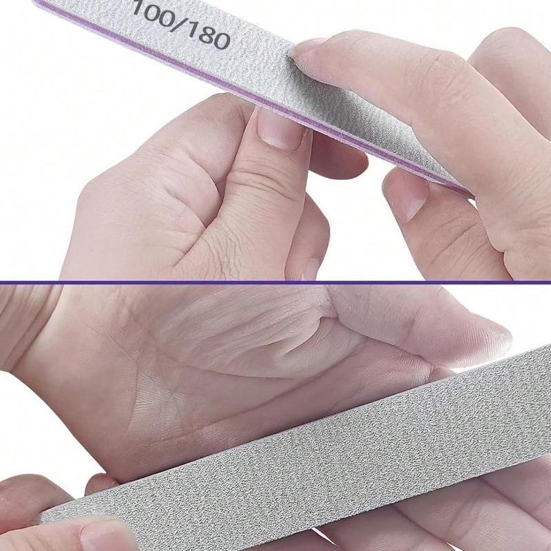 25PCS Professional Nail File,180/100 Nail File For Natural Nails, Nail File Double-Sided Washable Fine Grain Nail File For Home And Salon Use.