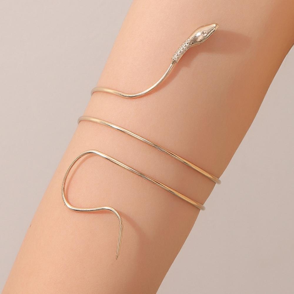 Bohemian Style Wrapped Snake Bracelet Exaggerated Punk Gothic Jewelry Gift Arm Decor Women Gift