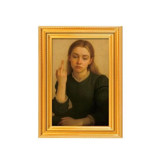 1/5 шт. Магнит на холодильник с изображением женщин, масляная живопись, 3D деревянная рамка, портрет дамы, магнит на холодильник, украшение для дома, кухни, офиса