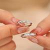 Never Part Couple Ring with Diamonds Ins Style Fashion Ring Ring Valentine's Day Gift for Men and Women