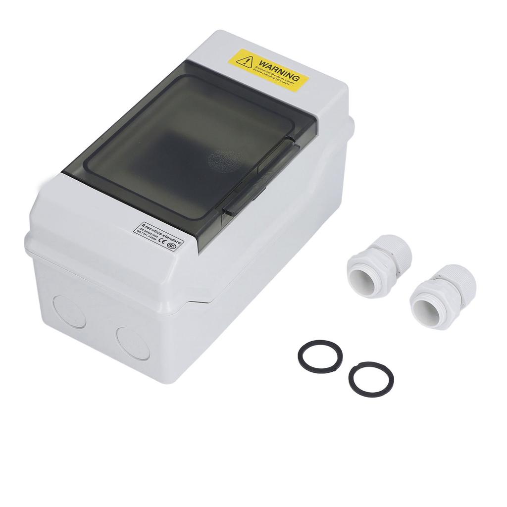 Распределительная коробка Водонепроницаемый 4-ходовой пластиковый распределительный корпус Прозрачная крышка Крепление на DIN-рейку