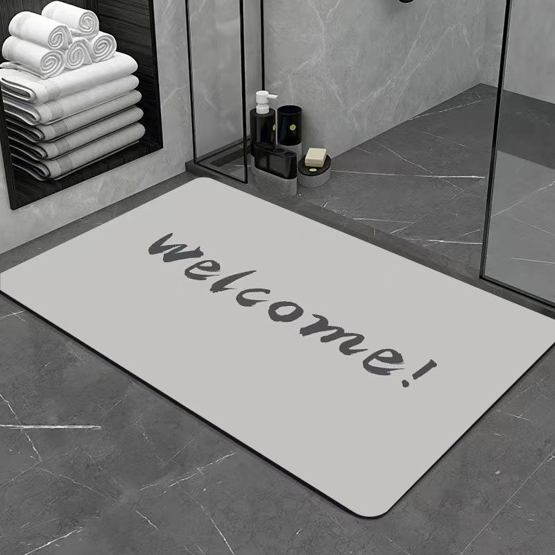Light Luxury 3D Three-dimensional Flower Household Toilet Absorbent Mat Bathroom Toilet Diatom Mud Non-slip Carpet