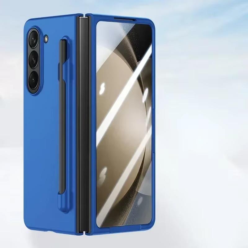 Для Samsung Galaxy Z Fold 8 7 6 5 8Ultra Премиальный чехол с S Pen и держателем для S Pen Матовый однотонный Тонкий чехол-защита экрана