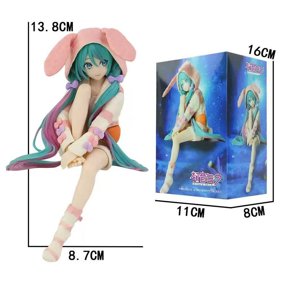 Noodle Stopper Hatsune Miku Handmade Anime Peripheral PVC Collection Model Doll Desktop Decoration Ornaments Christmas Gift