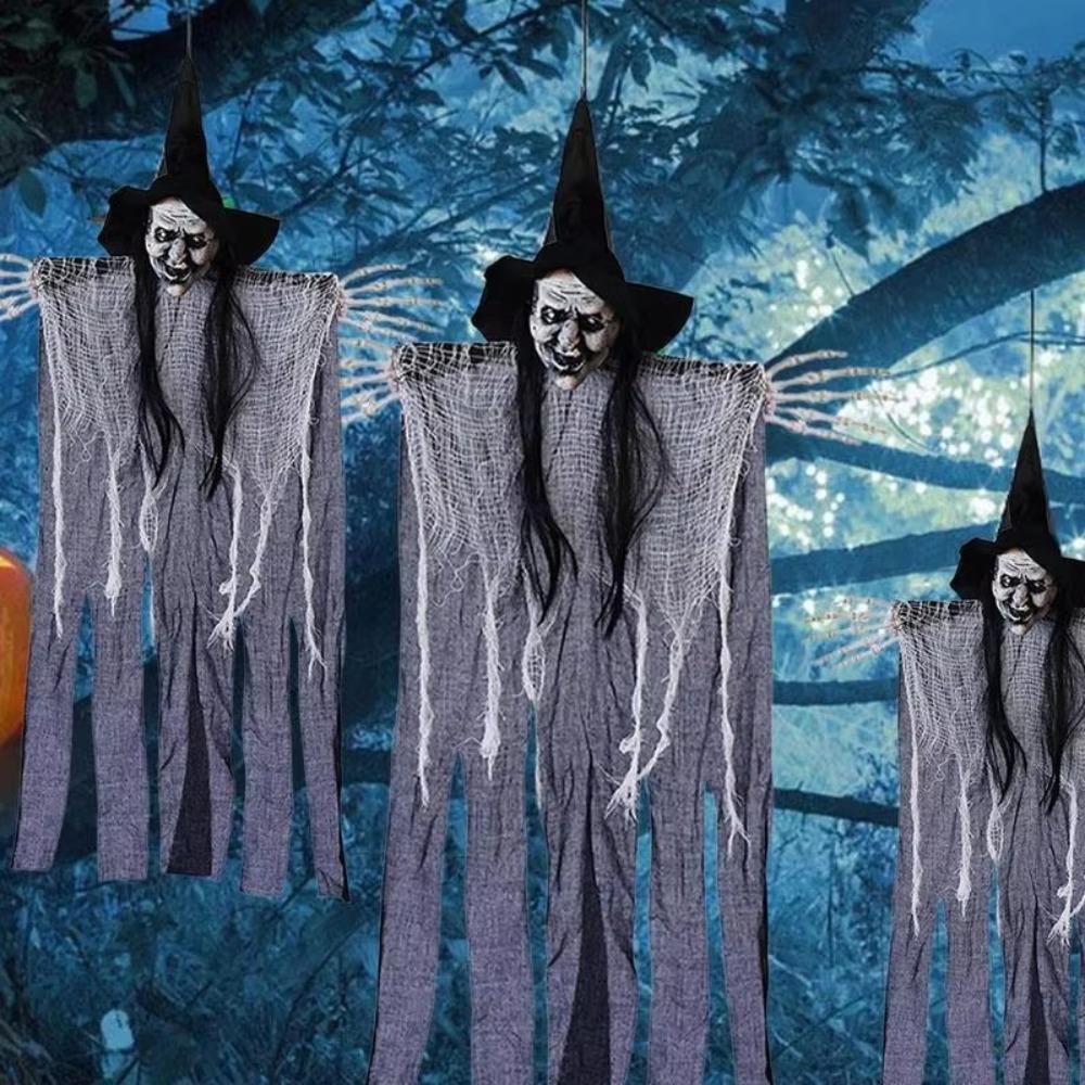 Reusable Halloween Ghost Decor Horror Secret Room Scene Decoration Props Witch Hanging Decoration