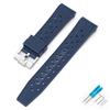 Резиновый силиконовый ремешок для Swatch X Blancpain для Fifty Fathoms Мужской Женский Изогнутый конец Водонепроницаемый Спортивный Пять Океанов Ремешок для часов 22 мм