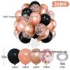 New Year Matte Glitter Metallic Latex Balloon Set for Decorative Photo Atmosphere