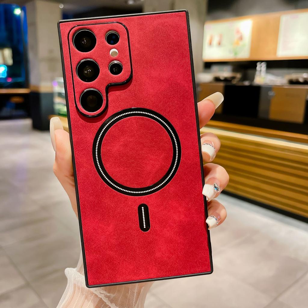 Applicable To Samsung S24U Magnetic Phone Case New Skin Feeling S25P Protective Case Wireless Charging S22 Anti Fall