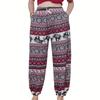 Слоны Штаны для прыжков Карман Регулируемая эластичная высокая талия Ремешок Унисекс Мужской Женский Принт Таиланд Повседневная уличная одежда Пляжный Бохо Ретро Винтаж