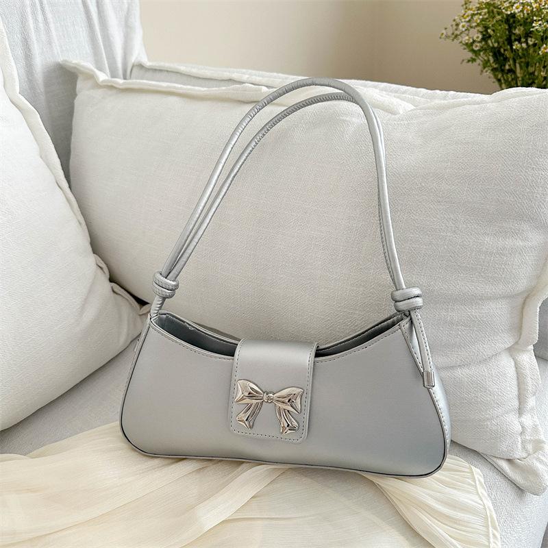Bags Women'S Bags Fashion Small Square Bags Small Fresh Bows Handbags Niche Versatile Shoulder Bags Underarm Bags