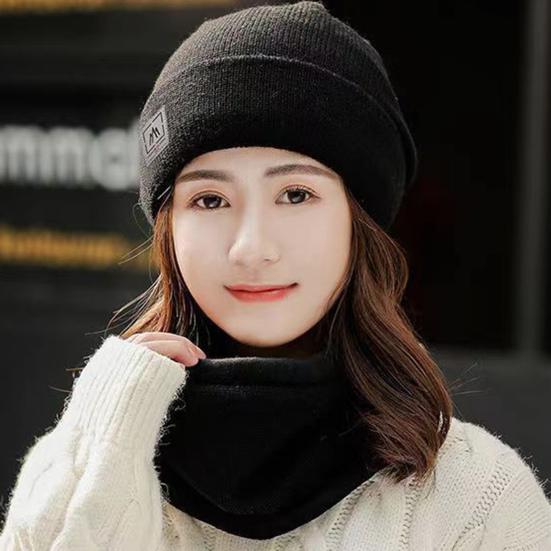 2 шт./комплект женская зимняя шапка-шарф Sert вязаная эластичная защита ушей без полей ветрозащитная