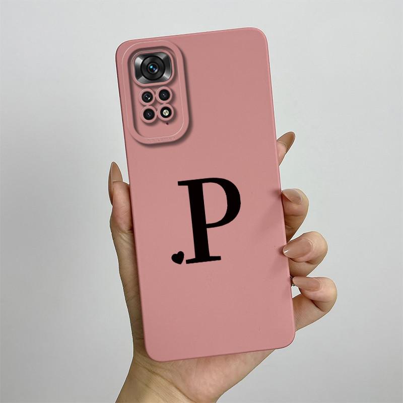 Для Xiaomi Redmi Note 11 11S 4G 5G Чехол Милые Первые Буквы Мягкий Жидкий Силикон Чехол Для Redmi Note11 11 S 11 Pro Funda Capa