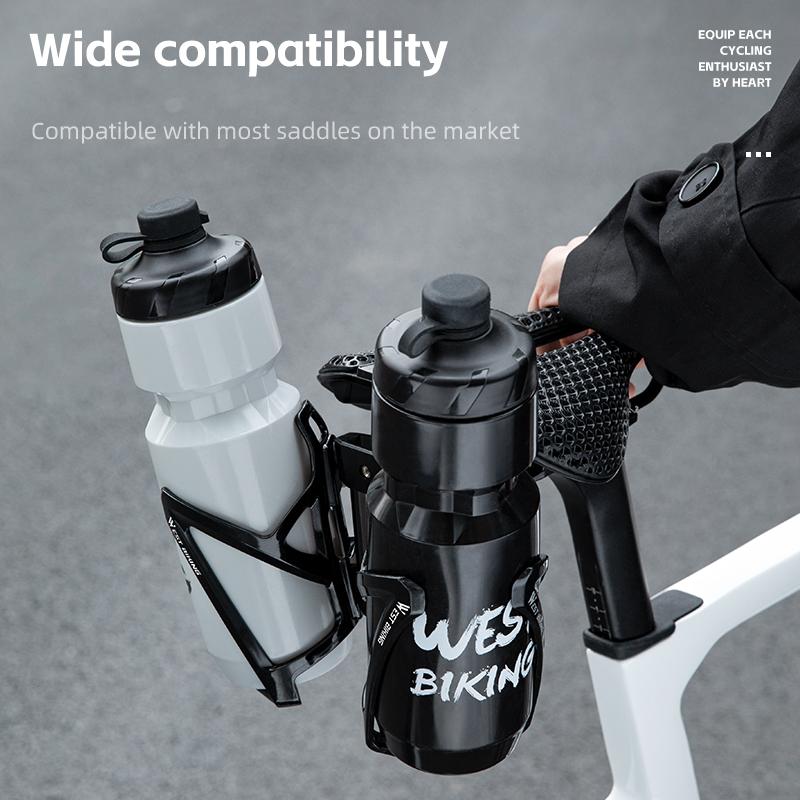 WEST BIKING Bicycle Water Bottle Cage Extension Mount for Bicycle Saddle Dual Bottles Rack Holder Adapted Base Bike Accessories 6