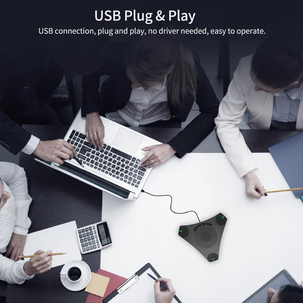 USB-спикерфон Конференц-микрофон Всенаправленный Компьютерный Микрофон 360 градусов Захват Голоса с Кнопкой для SkypeCelsiusВидеоконференцииCelsiusOnl