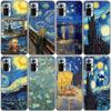 Van Gogh Starry Sky Art Silicone Phone Case For Xiaomi Redmi Note 11 10 9 8 Pro 11T 10T 10S 9S 8T 9 9A 9C 9T Black Soft Cover