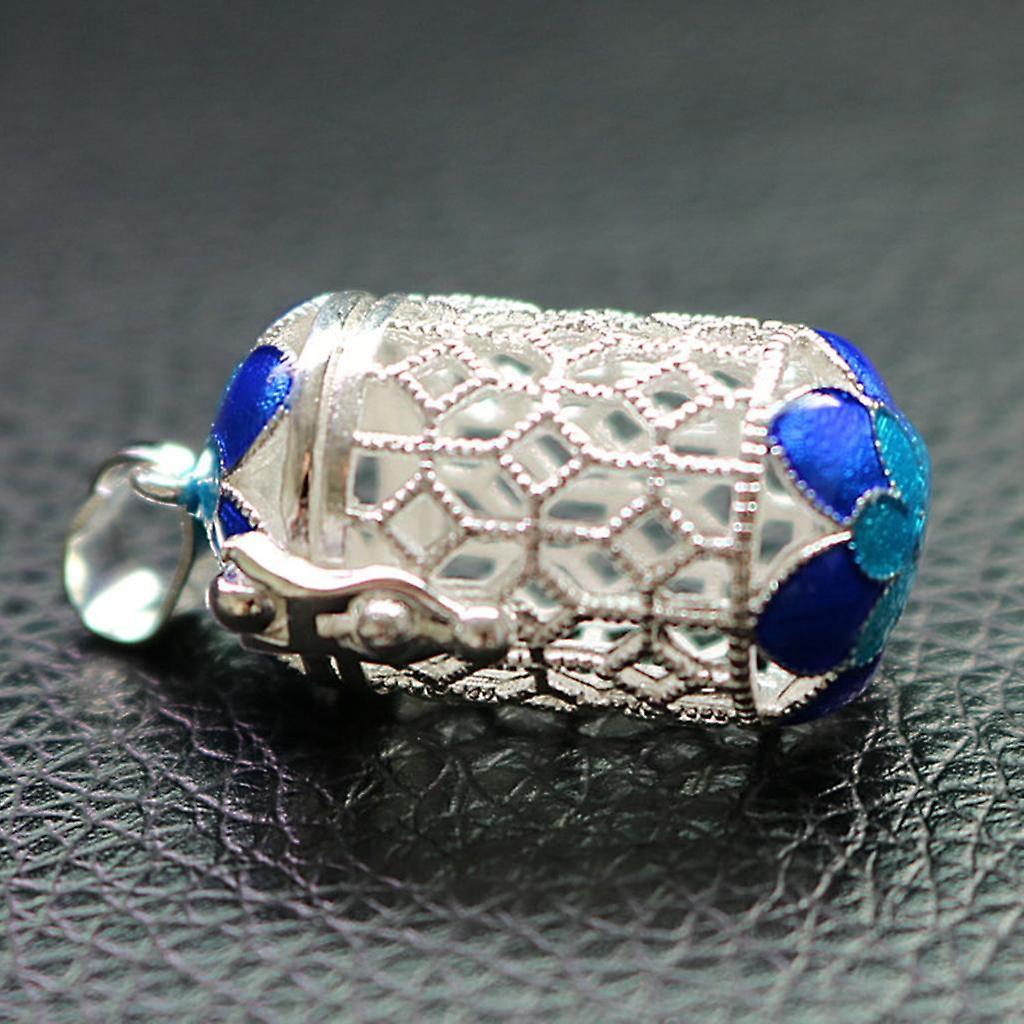 Hollow Out Enamel Locket Perfume Oil Diffuser Pendant for Necklace Keyring 5