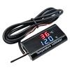 DC 12V 0,28 дюйма Двойной дисплей Светодиодный Цифровой Датчик Температуры Вольтметр Термометр Измеритель Напряжения Тестер Для Автомобиля Мотоцикла