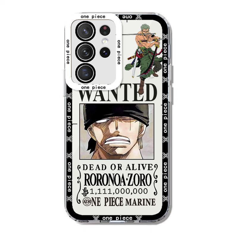 Samsung S24PRO Zoro 20 Luffy FE Аниме 21 Прозрачный A54 Полный пакет Противоударный S22 Совместимый Чехол One Piece