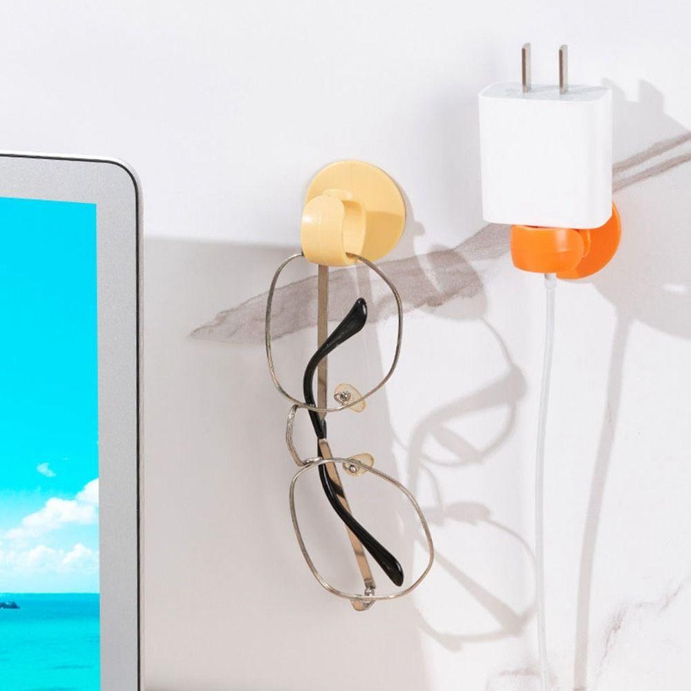Настенный клейкий крючок для вилок Пластиковая стойка для хранения шнуров Практичный держатель для хранения вилок Офис