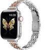 Превосходный браслет звеньевой из нержавеющей стали женский Для Apple Watch ремешок Серия 11/8/7/6/10/9 40мм 41мм 38мм 42мм 44мм 45мм 46мм Ремешок
