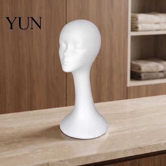 Wig Display Head Foam Mannequin Head, Male Female Hat Stand, Making Supplies Lightweight Model for Storage