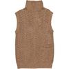 Polo Однотонный трикотажный жилет без рукавов с высоким воротником Женские топы Коричневый 211910470-001