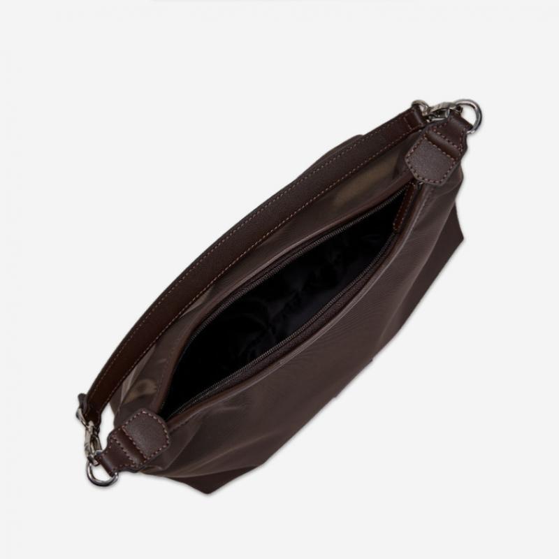 By Esquire Women Nylon Shoulder Bag Brown