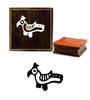 Printtoo Diary Card Print Bird Design Craft Textile Square Wooden Rubber Stamp-2 X 2