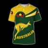 Men T-shirt Australia Flag Graphic 3D Print O-Neck Tops 2023 Summer Fashion Short Sleeves Tee Oversized Mens Clothing Pullover