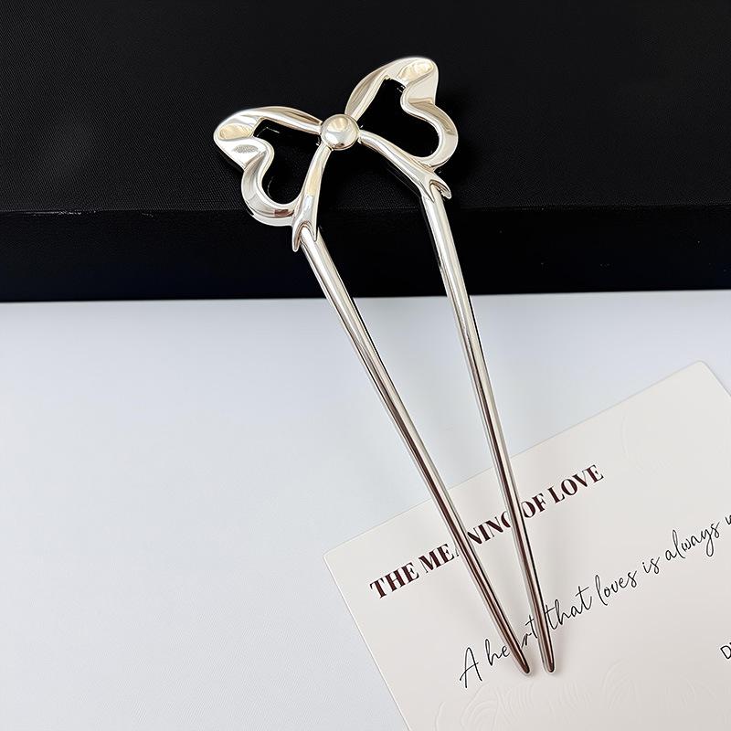 Модная заколка-бант 2024: Простой стиль женский аксессуар для волос