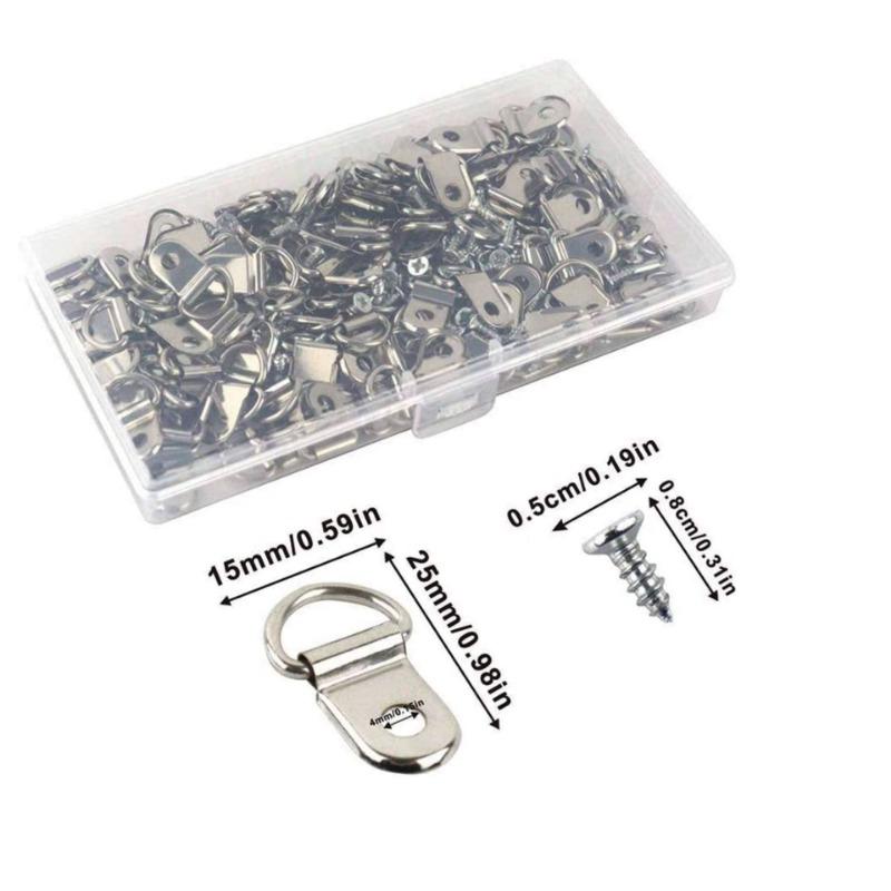 50SETS D-type hook, photo frame hardware accessories, cross stitch mounted oil painting hook