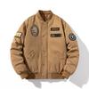 Unisex Oversized Bomber Jacket Streetwear Cotton Blend Fall Lightweight Outerwear Teens Adults