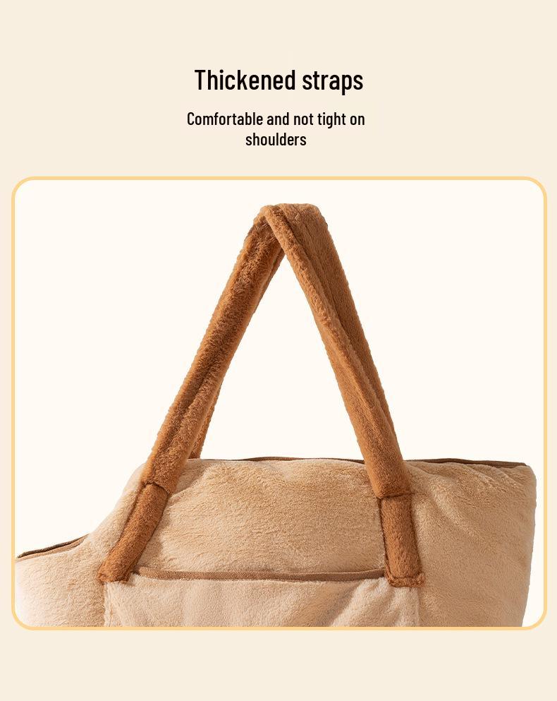 Дорожная сумка-переноска через плечо для питомцев - Теплая, Ветронепродуваемая, для кошек и собак