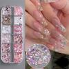 Colorful Glitter Sequin Mixed Set 12 Grids Star Heart Shapes Nail Art Shaker Flakies Paillette Manicure Sparkling Decor