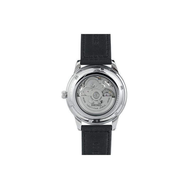 Seiko Автоматические Механические Часы с Ремешком из Нержавеющей Стали 40,75 мм Мужские Часы Синий Циферблат SSK009J1