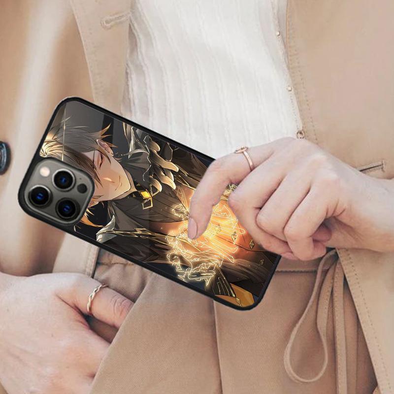 Чехол для телефона Genshin Impact Чжун Ли с магнитом Для APPLE iPhone 17 Air 16 14 13 12 Pro Max 15 Plus Зарядка с чехлом MagSafe