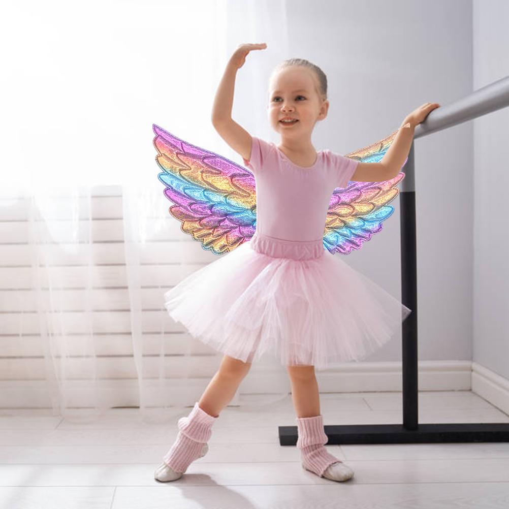 Детский костюм ангела с крыльями ангела, реквизит для косплея принцессы на Хэллоуин, Рождество, день рождения