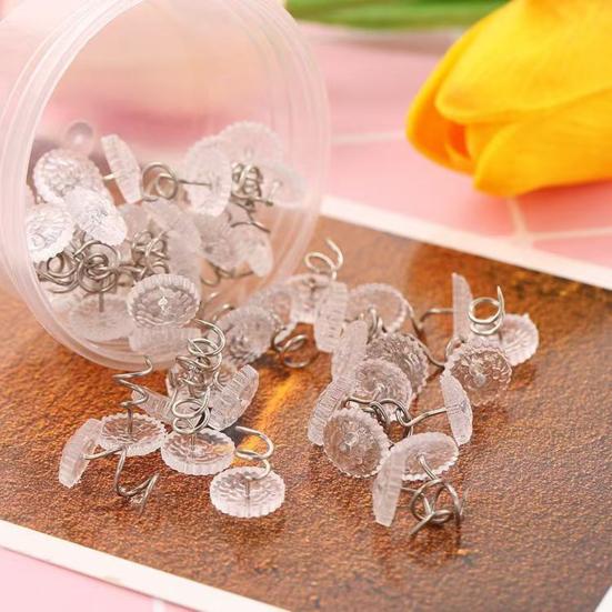 10/20/30/40/50/60/70/80/90/100 шт. Мебельные гвозди-твисты с прозрачными головками для фиксации мебельных чехлов, накидок, оборок для кроватей и других тканей