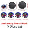 7Pcs 50th Anniversary Fiber Black Car Hood Front Rear Trunk Emblem Badge For BMW F20 E36 E46 X6 M4 E60 E93 E87 G01 G20 X3 X5 F30 FV7