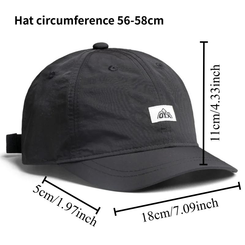 1Pcs Short Brim Baseball Cap Vintage Quick Dry Sports Hat for Outdoor Activities Sun Protection Exquisite Simple and Versatile
