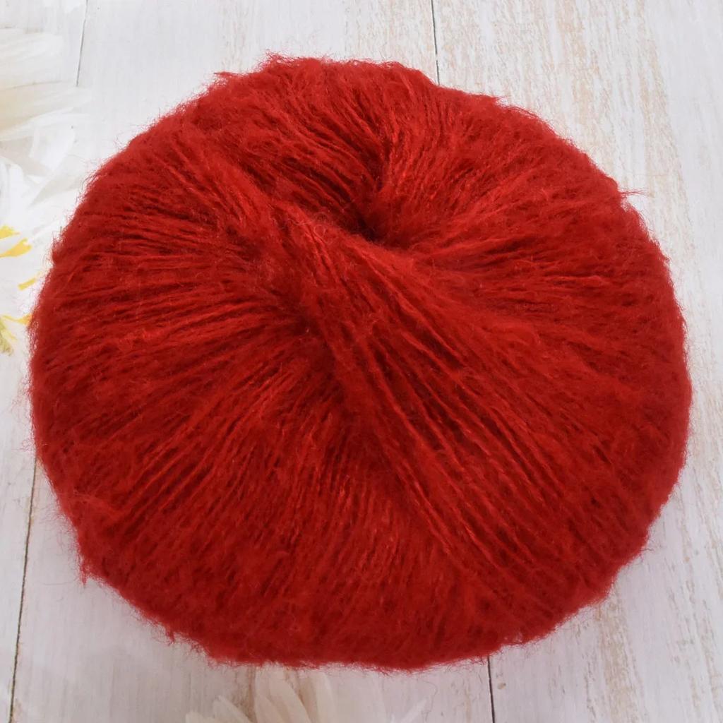 1 шт. 50 г Пряжа из мохера, шелка и шерсти 15% шерсти 15% мохера 40% акрила 30% нейлона Мягкая пряжа для вязания крючком, ручного вязания шарфа, шали 330 м / 361 ярд