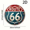 Ретро Круглый Металлический Настенный Знак Route 66 для Мужской Комнаты Гаража Сада Декор