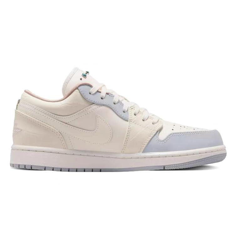 Jordan Air Jordan 1 Cushioning Low top Vintage Basketball Shoes Women's Ecru IH7323-100(Team366-)