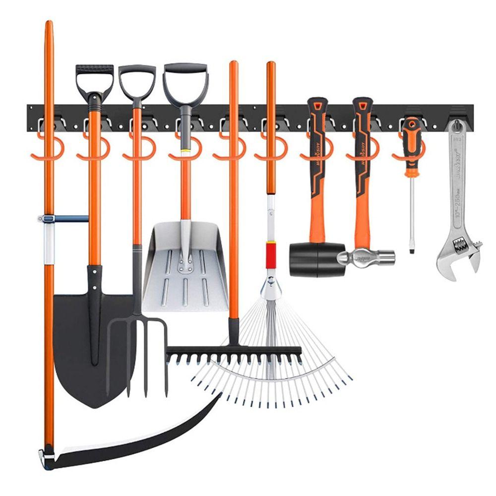 Wall Mounted Mop and Broom Holder S Type Cleaning Tool Hooks Utility Shovel Rack  Bikes