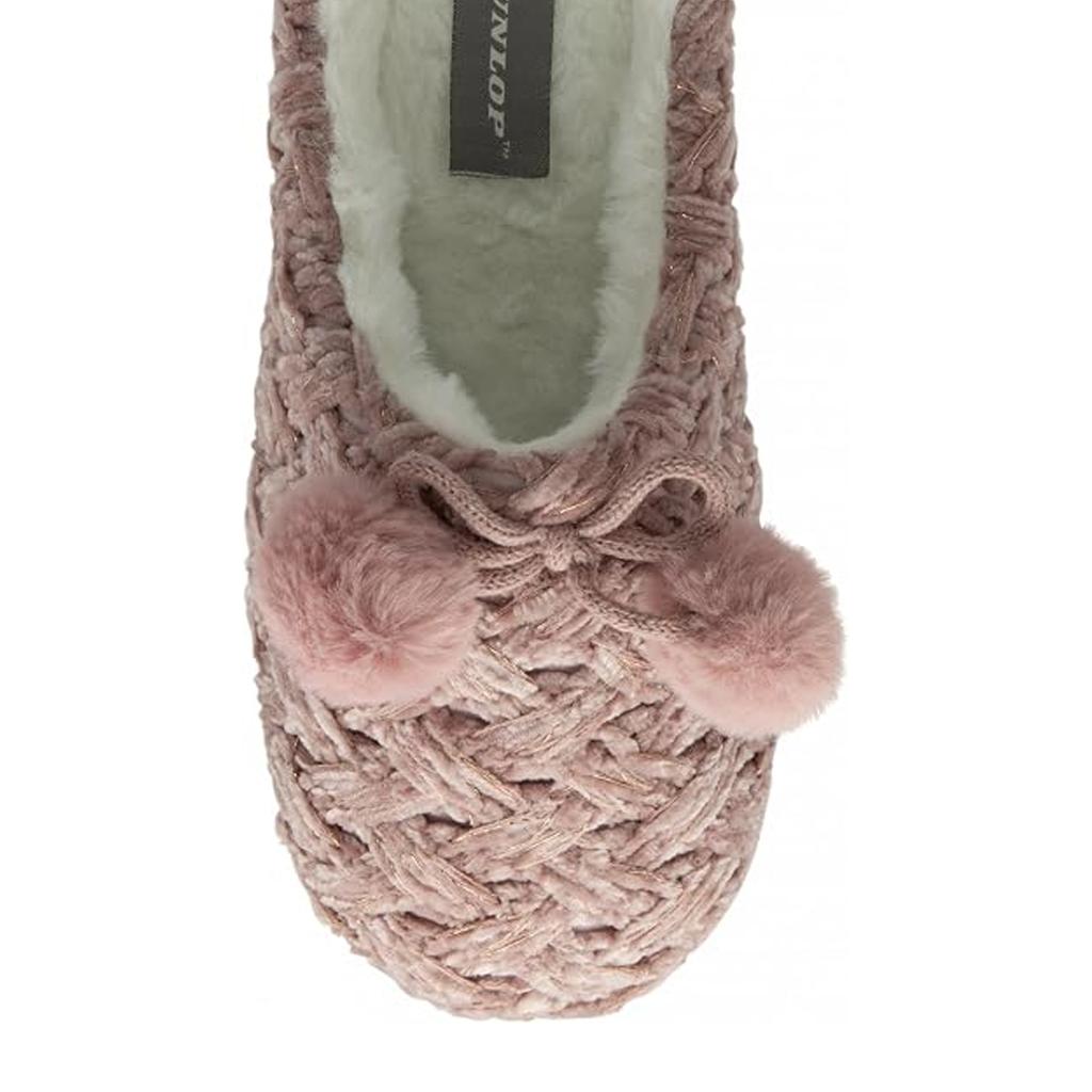 Dunlop Womens/Ladies Textured Knit Mule Slippers