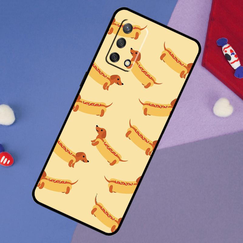 Чехол для собаки таксы для OPPO A96 A76 A16 A18 A58 A78 A98 A17 A77 A54 A57 S A74 A5 A9 A53 A52 A72 A15 A93